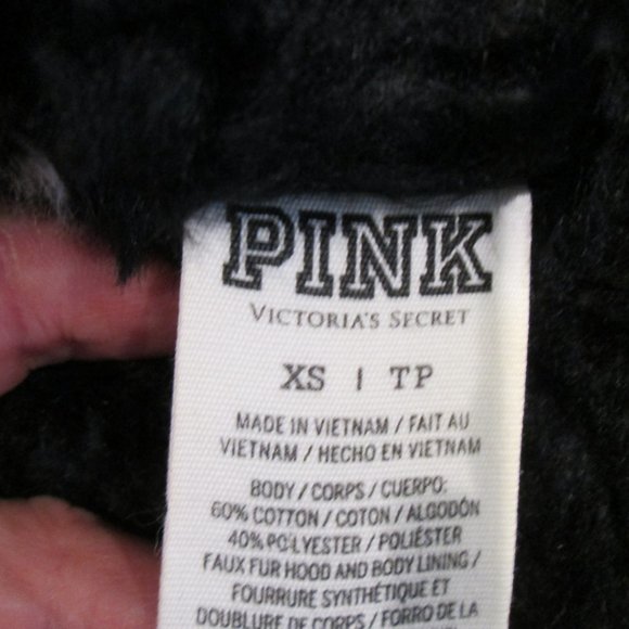 *SOLD* PINK Victoria's Secret Faux Fur Lined Hoodie - Picture 5 of 6
